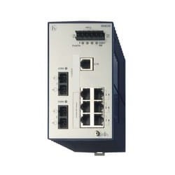 RSB20-0800S2S2SAABHH,8 ports in total; 1. uplink: 100BASE-FX, SM-SC; 2. uplink: 100BASE-FX, SM-SC; 6 x standard 10/100 BASE TX, RJ45 ,HIRCHMANN