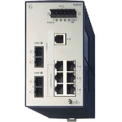 RSB20-0800S2S2TAABHH,8 ports in total; 1. uplink: 100BASE-FX, SM-SC; 2. uplink: 100BASE-FX, SM-SC; 6 x standard 10/100 BASE TX, RJ45 ,HIRCHMANN