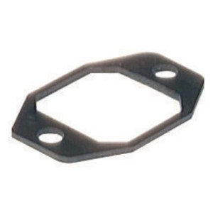 G 30 E-2, Receptacle, female, Front mount with flange, pins: 3+PE, 230 V AC/DC, 10A, solder, Hirschmann