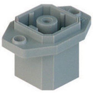 G 30 E 3 M, Receptacle, male, Front mount with flange, pins: 3+PE, 230 V AC/DC, 10A, crimp, Hirschmann