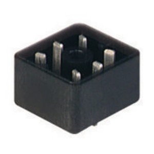 GO 51 UM L Black, Field Attachable, female, angled, pins: 5+PE, Central Screw, 230 V AC/DC, 6A, solder, Hirschmann