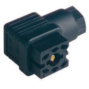 GO 51 WF E IVP, Receptacle, male, Rear PCB mount with flange, pins: 6, 230 V AC/DC, 6A, solder, Hirschmann