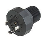 GSP 211 PG11, Hirschmann GSP typ A złącze, gwintowany kołnierz, o-ring uszczelniający (NBR), 2 + PE, dławik kablowy PG11, czarna obudowa, zakres napięciowy: 400 V AC/DC, zakres prądowy: 16 A, Hirschmann