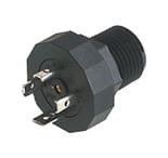 GSP 3 M20, Hirschmann GSP typ A złącze, gwintowany kołnierz, o-ring uszczelniający (NBR), 3 + PE, dławik kablowy M 20, czarna obudowa, zakres napięciowy: 400 V AC/DC, zakres prądowy: 16 A Hirschmann