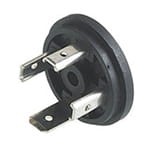 GSR-U 3000 LO, Hirschmann GSR-U typ złącze do zalania (IP 65 niematowe) z lutowanym oczkiem dla elastycznych kabli, zgodnie z DIN EN 175 301-803-A, 3 + PE, czarna obudowa, zakres napięciowy: 400 V AC/DC, zakres prądowy: 16 A, Hirschmann