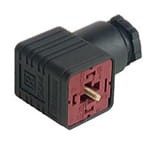 GDM 2012 J czarne, Hirschmann GDM typ A Złącze przyłączeniowe do gniazdka kablowego, niezłożone, z centralną śrubą M 3 x 35, zgodnie z DIN EN 175 301-803-A, 2 + PE, 1/2” NPTF, czarna obudowa, zakres napięciowy: 250 V AC/DC, Hirschmann