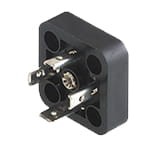 GSAZ 300, Hirschmann GSAZ typ A złącze dla profilowanych uszczelek GSAZ, połączenie frontowe, 1 pusta śruba, 1 śruba M 3 x 5, zgodnie z DIN EN 175 301-803-A, 3 + PE, czarna obudowa, zakres napięciowy: 400 V AC/DC, zakres prądowy: 16 A, Hirschmann
