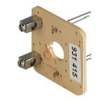 GDME UV 1, Hirschmann GDME Form A valve connector electronic insert, in accordance with DIN EN 175 301-803-A, unequipped circuit board with 2 fork type springs and 2 clamping box, rated current: 10 A, Hirschmann