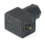 GDM 3011 AU czarne, Hirschmann GDM typ A Złącze przyłączeniowe do gniazdka kablowego ze złoconymi stykami i centralną śrubą  M 3 x 35, zgodnie z DIN EN 175 301-803-A, 3 + PE, Hirschmann