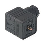 GDMC 0009 JPT czarne, Hirschmann GDMC typ A złącze przyłączeniowe do gniazda zaworowego, niezłożone, z centralną śrubą M 3 x 35 z centralną śrubą M 3 x 35 dla złącz juniorpower-timer, bez łącz, Hirschmann