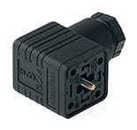 GDMC 0011 JPT czarne, Hirschmann GDMC typ A złącze przyłączeniowe do gniazda zaworowego, niezłożone, z centralną śrubą M 3 x 35 dla złącz junior-power-timer, bez łącz, , Hirschmann