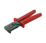 XZC 0702, Hirschmann narzędzie do zaciskania złacz serii GDM oraz G: red, for contacts: RMC 280, 0.5 mm2 do 1 mm2, Profil I; nr zamówienia: 731 991-021; RMC 480, 0,5 mm² bis 1,5 mm², Profil II, nr zamówienia: 731 470-021, pakowanie: 1 sztuka., Hirschmann