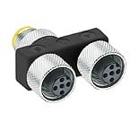 ASBS 2 M12-S3995, M12 Micro splitter/T-connector, two way, 5-poles with one M12 male connector and two M12 female connectors., Lumberg Automation