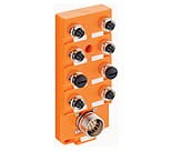 ASBS 8 5-4, M12 koncentrator aktuator/sensor, 8-portów,  gniazda M12, 4-polowy, 1 sygnał na gniazdo, z szybkozłączką M23 na kabel sterujący - typ kabla sterującego: 12P: RKUF 12-256 lub RKWUF 12-256., Lumberg Automation