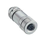 RKCQS 4/9, M12 Micro Field attachable connector, female connector, 4-pole with threaded joint, shieldable, assembling with spring-type terminals., Lumberg Automation