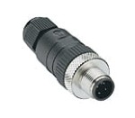 RSC 4/9, M12 Micro Field attachable connector, M12 male connector, 4-pole with threaded joint, assembling with screw terminals., Lumberg Automation