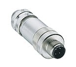 RSCQS 4/9, M12 Micro Field attachable connector, male connector, 4-pole with threaded joint, shieldable, assembling with spring-type terminals., Lumberg Automation