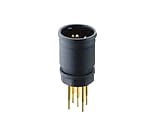 RSELP 5, M12 Micro Receptacle insert connector, 5-pole male for sensors, with octagonal shape as antirotation protection, solder contacts for printed circuit board mounting., Lumberg Automation