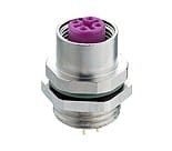 0976 PFC 152, złącze panelowe Profibus, złącze żeńskie M12 do montażu frontowego, 5 polowy, kodowanie B, printed contacts, strona obudowany gwintowana PG 9., Lumberg Automation