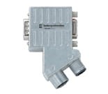 0976 PMC 512, złącze Profibus, złącze 35 stopni, M12 kodowanie B, męski i żeńska szybkozłączka, pełny metalowy korpus z gniazdem testowym, z zewnętrznym przełącznikiem do zakończenia magistrali., Lumberg Automation