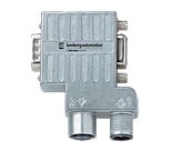 0976 PMC 514, złącze Profibus, kątowe, M12 kodowanie B, męski i żeńska szybkozłączka, pełny metalowy korpus z gniazdem testowym, z zewnętrznym przełącznikiem do zakończenia magistrali., Lumberg Automation