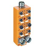 0950 ISL 203, zdalny terminal magistrali Interbus z 8 wejściami cyfrowymi (PNP), 4 cyfrowe wyjścia (2A) i złaczami zasilającymi M23. Funkcje: detekcja zwarcia, stopień ochrony IP67 / NEMA 6P, Lumberg Automation