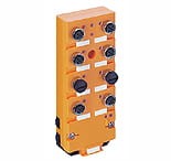 0910 ASL 408, moduł AS-interface na płaski kabel z 4 cyfrowymi wejściami do podłączenia sensorów i 4 cyfrowymi wyjściami do podłączenia aktuatorów, wspólne gniazdo M12, interfejs podczerwieni do adresowania, wersja 2.1, Lumberg Automation