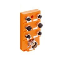 ASBS 6 5-4, M12 koncentrator aktuator/sensor, 6-portów,  gniazda M12, 4-polowy, 1 sygnał na gniazdo, z szybkozłączką M23 na kabel sterujący - typ kabla sterującego: 12P: RKUF 12-256 lub RKWUF 12-256., Lumberg Automation