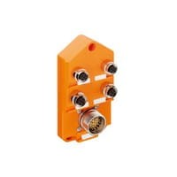 ASBSV 4 5, M12 koncentrator aktuator/sensor, 4-porty,  gniazda M12, 5-polowy, 2 sygnały na gniazdo, z szybkozłączką M23 na kabel sterujący - typ kabla sterującego: 19P: RKUF 19-242 lub RKWUF 19-242., Lumberg Automation