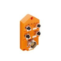 ASBSV 4/LED 5, M12 koncentrator aktuator/sensor z wskaźnikami LED, 4-porty,  gniazda M12, 5-polowy, 2 sygnały na gniazdo, z szybkozłączką M23 - typ kabla sterującego: 19P: RKUF 19-242 lub RKWUF 19-242., Lumberg Automation