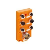 ASBSV 6 5, M12 koncentrator aktuator/sensor, 6-portów,  gniazda M12, 5-polowy, 2 sygnały na gniazdo, z szybkozłączką M23 na kabel sterujący - typ kabla sterującego: 19P: RKUF 19-242 lub RKWUF 19-242., Lumberg Automation