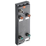 0940 ESL 601, LioN-Link BusHead IP 67 bus coupler module for the connection between the higher level fieldbus and the fieldbus independent I/O modules, with M12 LioN-Link connection, M12 power supply M12 LAN connection, D coded, Lumberg Automation