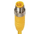 RST 4-679/5 M, M12 kabel konfekcjonowany aktuator/sensor, jednostronnie zakończony, 4 polowy, męskie proste złacze z samoblokującym gwintem i żółtym formowanym kablem PUR 22G", Lumberg Automation