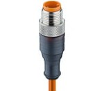 RST 5-56/20 M, M12 kabel konfekcjonowany aktuator/sensor, jednostronnie zakończony, 5-polowy, męskie proste złacze z gwintem samoblokującym  pomarańczowym formowanym kablem PUR, Lumberg Automation
