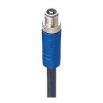 RST 4T-723/2 M,M12 Power Single-Ended Cordset: Male, straight, 4-pin, T-coded, blue body, 50 V AC/60 V DC, 16 A; PUR black cable, 1.50 mm², Lumberg Automation