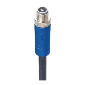 RST 4T-723/5 M,M12 Power Single-Ended Cordset: Male, straight, 4-pin, T-coded, blue body, 50 V AC/60 V DC, 16 A; PUR black cable, 1.50 mm², Lumberg Automation