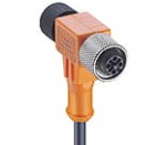 ZV 2 4-3-225/2 M, Rozdzielacz M12 / trójnik, podwójny żeński (2 portowy koncetrator) z samoblokującym połączemiem gwintowanym, 3-polowy z czarnym formowany kabel PUR bezhalogenowy., Lumberg Automation