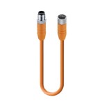 RSTS 5-RKTS 5-183/2 M, M12 kabel konfekcjonowany aktuator/sensor, obustronnie zakończony, M12 męskie proste M12 żeńskie proste, 5 polowe, złącze z gwintowanym poł. i formowanym kablem, ekranowanie 360° połączone z śrubą radełkowaną, Lumberg Automation