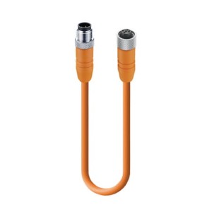 RSTS 5-RKTS 5-183/2 M, M12 kabel konfekcjonowany aktuator/sensor, obustronnie zakończony, M12 męskie proste M12 żeńskie proste, 5 polowe, złącze z gwintowanym poł. i formowanym kablem, ekranowanie 360° połączone z śrubą radełkowaną, Lumberg Automation