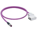 0975 254 105/0,3 M, Profibus double-ended cord set, M12 male connector, 5 poles, B-coding to SUBD male connector, 9 poles with switch-on terminating resistor., Lumberg Automation