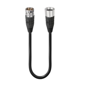RSUF 12-RKU 12-256/1 M, M23 kabel zasilający dwustronnie zakończony: męski proste do żeńskie proste, 12-pin, czarna obudowa, 120 V AC/DC, 8 A; czarny kabel PUR, 8x0.5 mm² + 3x1.0 mm², Lumberg Automation