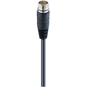 RSUF 19-242/20 M, M23 Power Single-Ended Cordset: Male, straight, 19-pin, black body, 120 V AC/DC, 16x8 A + 3x10 A; PUR black cable, 16x0.5 mm² + 3x1.0 mm², Lumberg Automation