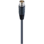 RSUF 19-242/2 M, M23 Power Single-Ended Cordset: Male, straight, 19-pin, black body, 120 V AC/DC, 16x8 A + 3x10 A; PUR black cable, 16x0.5 mm² + 3x1.0 mm², Lumberg Automation