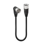RSUF 19-RKWU 19-355/20 M, M23 kabel zasilający dwustronnie zakończony: męski proste do żeńskie kątowe, 19-pin, czarna obudowa, 120 V AC/DC, 16x8 A + 3x10 A; szary kabel PUR, 16x0.5 mm² + 3x1.0 mm², Lumberg Automation