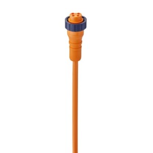 RK 40-02/2 M, 7/8" Power Single-Ended Cordset: Female, straight, 4-pin, orange body, 230 V AC/DC, 9 A; PVC orange cable, 0.50 mm², Lumberg Automation
