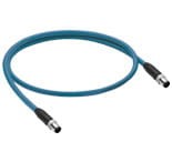 0985 706 100/1 M, EtherNet/IP, high-flex, double-ended cord set, M12 male to male straight, 4-pin, D-coding, 24 AWG TPE cable, stranded/unshielded, 2 twisted pair with teal jacket., Lumberg Automation
