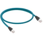 0985 707 500/3 M, Ethernet I/P, moderate-flex, double-ended cord set, RJ45 male to RJ45 male, 24 AWG, PVC cable, solid/shielded cable, 2 twisted bonded pairs with teal jacket., Lumberg Automation