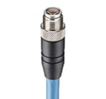 BRSTS 8X-552/5 M, M12 Gigabit Ethernet cord set single-ended, 8-pole male, straight with X-coding, Cat 6a Industrial Ethernet data cable with 360 degree shielding.", Lumberg Automation