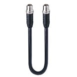 0985 478 601/1 M, Cord sets, double-ended, M12-M12, Industrial Ethernet Data cable for GigaBit Applications, molded with M12 male connectors, 8 poles X coded, Lumberg Automation