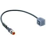 RST 5-3-VB 1A-1-1-226/1 M, kabel konfekcjowany DIN dla aktuatorów, obustronnie zakończony, Złącze męskie M12, czarny, formowany bezhalogenowy kabel PUR i i złącze zaworowe zgodne z DIN EN 175301-803, przemysłowy std. B., Hirschmann